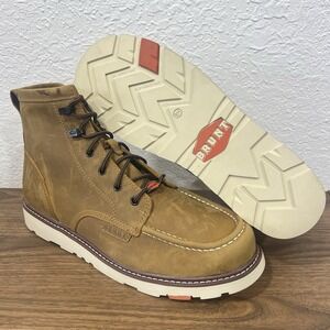 BRUNT Men's Size 13 Marin Unlined Soft Toe WorkBoot Brown Water Slip Resist NEW